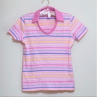 エレッセ(ellesse)のエレッセtシャツ　襟付き　半袖　ピンク(Tシャツ(半袖/袖なし))