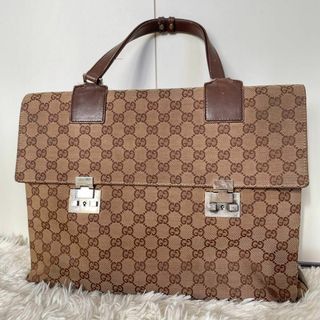 【希少】GUCCI GG ハンドバッグ　ビジネスバッグ  グッチ　キャンバス