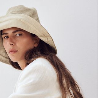 ZARA - 新品 ザラ ZARA リネン混 リバーシブル ハット 帽子 S