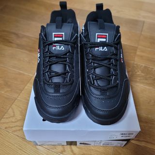 フィラ(FILA)のFILA DISRUPTOR2 F0540 スニーカー ブラック(スニーカー)