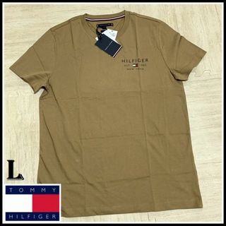 トミーヒルフィガー(TOMMY HILFIGER)の★数量限定特価品★ スモールロゴTシャツ ブラウン Lサイズ(Tシャツ/カットソー(半袖/袖なし))