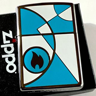 ジッポー(ZIPPO)のZIPPO モザイク フレイム 炎 エポ盛り ブラック ジッポー オイルライター(タバコグッズ)