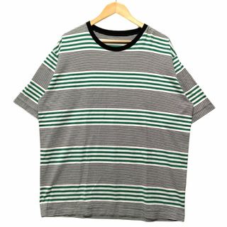 ユニフォームエクスペリメント(uniform experiment)のUNIFORM EXPERIMENT ユニフォームエクスペリメント 22SS 品番 UE-220014 MULTI BORDER TEE 半袖Ｔシャツ 黒×グリーン 4 正規品 / B5391(Tシャツ/カットソー(半袖/袖なし))