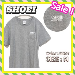 ショウエイ(SHOEI)の【新品】SHOEI ショウエイ ロゴ 半袖 Tシャツ M グレー(Tシャツ/カットソー(半袖/袖なし))