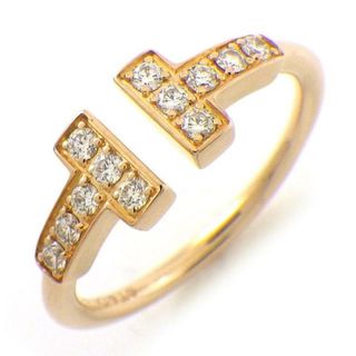 ティファニー Tiffany & Co. ピンキーリング T ワイヤー 60147315 ダイヤモンド 計0.13ct K18PG 6号 【中古】