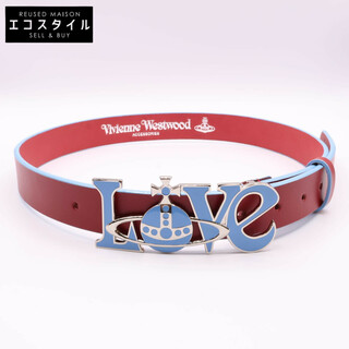 ヴィヴィアンウエストウッド(Vivienne Westwood)のヴィヴィアンウエストウッド 【美品】オーブ LOVEバックル レザー(ベルト)