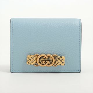 Gucci - 極美品 現行品 グッチ インターロッキングG パイソン ボウ付き ウォレット 746059 レザー 二つ折り 財布 レディース TTT 0829-T1