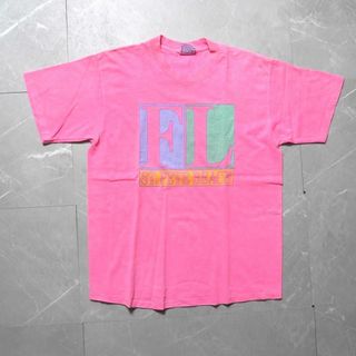 古着　メンズ　半袖　M USA製　プリントTシャツ　ピンク　90s(Tシャツ/カットソー(半袖/袖なし))