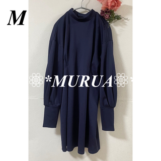 MURUA - MURUA ムルーア パフスリーブタックミニワンピース