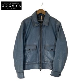 ヒューゴボス 10240550 ﾌﾞﾙｰ ICONIC LEATHER ｸﾞﾗﾃﾞｰｼｮﾝ ﾌﾗｲﾄｼﾞｬｹｯﾄ 46