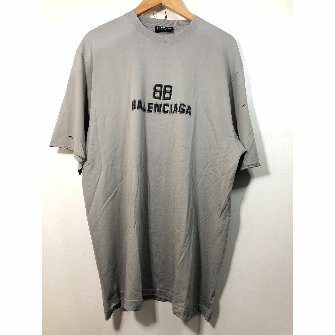 BALENCIAGA - 010592● BALENCIAGA ピクセル ダメージ加工 Tシャツ XXS