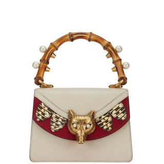 Gucci - グッチ バンブー フォックスヘッド ハンドバッグ 466432 カーフ レディース GUCCI 【1-0151587】