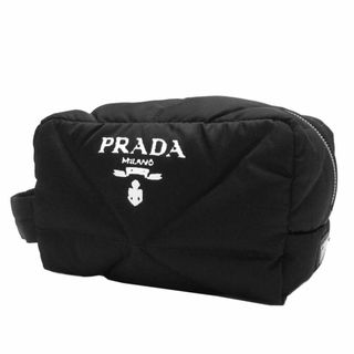 プラダ(PRADA)の【新品】プラダ ポーチ 2NA050 (2DXR) TESSUTO / NERO PRADA キルティング ナイロン ハンドル付き アウトレット メンズ(その他)