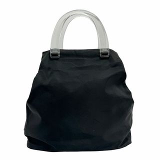 プラダ(PRADA)のプラダ PRADA ハンドバッグ ナイロン/プラスチック ブラック/クリア レディース 送料無料【中古】 z1200(ハンドバッグ)