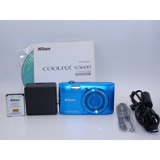 【オススメ】Nikon デジタルカメラ COOLPIX S3600 コバルトブルー S3600BL(コンパクトデジタルカメラ)