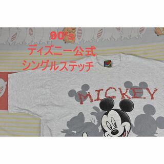 Disney - ミッキーマウス  90’ｓ Tシャツ t14646 ディズニー公式 シングル
