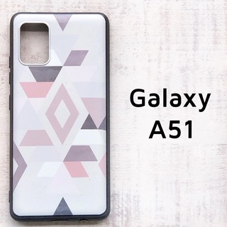 Galaxy A51 5G グレー ジオメトリック ケース(Androidケース)