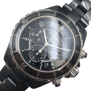 CHANEL - 　シャネル CHANEL J12 クロノグラフ 41㎜ H0940 ブラック セラミック/SS メンズ 腕時計