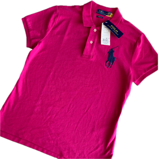 ポロラルフローレン(POLO RALPH LAUREN)のポロラルフローレン レディース ポロシャツ ピンク 新品 未使用 タグ付き(シャツ/ブラウス(半袖/袖なし))