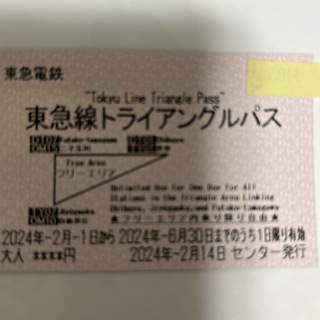 東急トライアングルパス(鉄道乗車券)