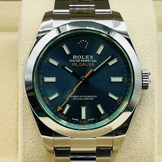 ロレックスミルガウス 116400GVステン レススチールブルー(腕時計(アナログ))