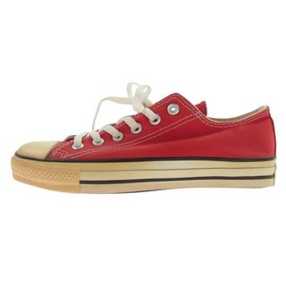 コンバース(CONVERSE)のCONVERSE コンバース スニーカー 90s USA製 ALL STAR オールスター ローカット キャンバス スニーカー レッド系 US7【中古】(スニーカー)