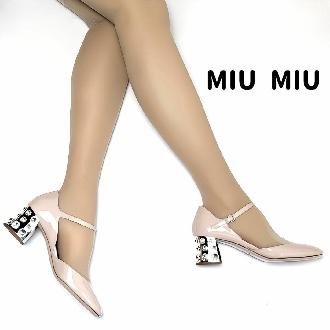 MIU MIU - 未使用さん♥miumiuミュウミュウ ビジューヒール MIU MIU - 未使用さん♥miumiuミュウミュウ ビジューヒール