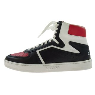 セリーヌ(celine)のCELINE セリーヌ スニーカー 22SS TRAINER CT-01 HIGH TOP トレーナー ハイ トップ ハイカット スニーカー ブラック系 レッド系 ホワイト系 40【新古品】【未使用】【中古】(スニーカー)