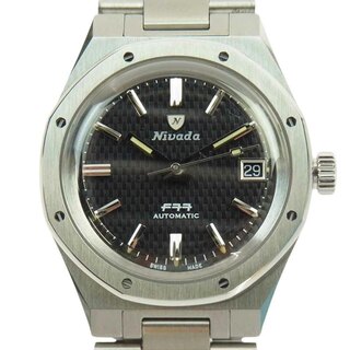 ニバダ グレンヒェン Nivada Grenchen 時計 69000A77 F77デイト 腕時計 自動巻き【美品】【中古】(腕時計(アナログ))