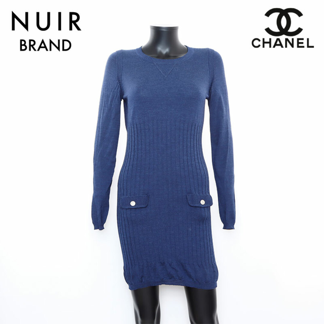 CHANEL - シャネル CHANEL シルク混 ニット Size40 ワンピースの通販 CHANEL - シャネル CHANEL シルク混 ニット Size40 ワンピースの通販