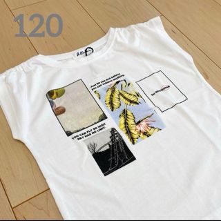 オールオルン(allolun.)の新品未使用allolun 120cm 女の子ガールズＴシャツ 白ホワイト(Tシャツ/カットソー)