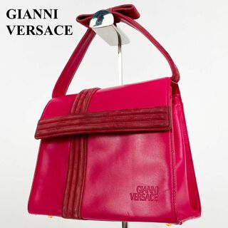 Gianni Versace - 【美品】ジャンニヴェルサーチ ワンハンドル ハンドバッグ リボン レザー ピンク