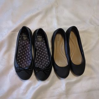 クロックス(crocs)の【used品】 クロックス　2足　バレエシューズ　フラットシューズ(バレエシューズ)