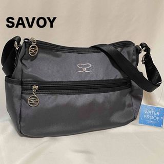 SAVOY - ☆SAVOY☆サボイ ラインストーン ロゴ ショルダーバッグ☆グレー☆新品