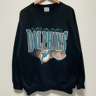 アートヴィンテージ(ART VINTAGE)の90s LOGO7 MIAMI DOLPHINS スウェット NFL アメフト(スウェット)