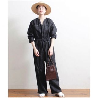 【フリーサイズ】フィグロンドン　Amish LINEN　つなぎ　オールインワン