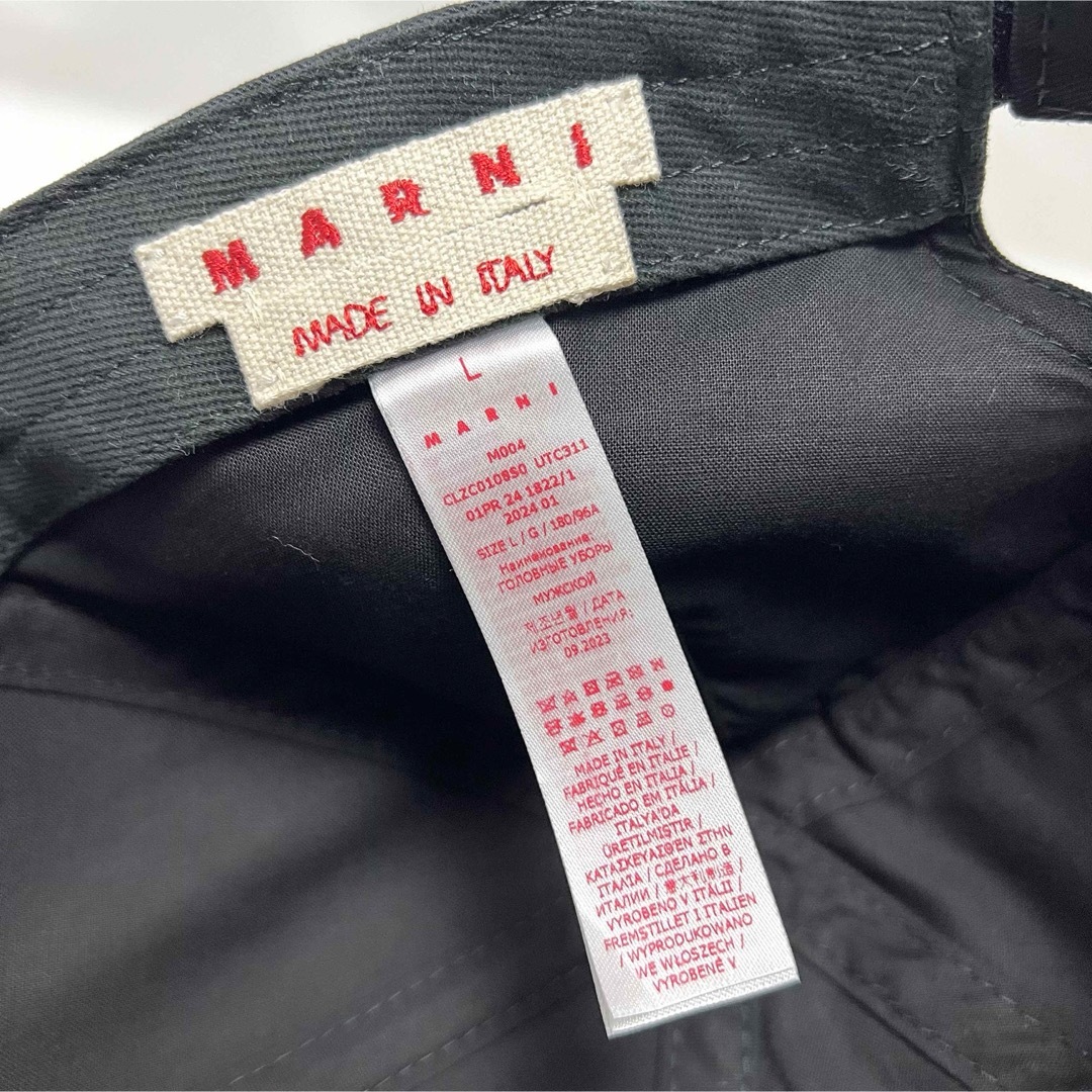 MARNI - L 新品 マルニ 刺繍 ロゴ ベースボール キャップ 帽子 MARNI - L 新品 マルニ 刺繍 ロゴ ベースボール キャップ 帽子