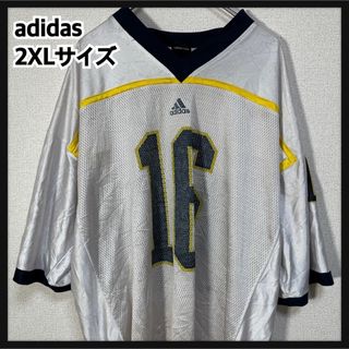 アディダス(adidas)の【アディダス】ゲームシャツ　ユニフォーム　プラクティスウエア　白　2XL　44(その他)