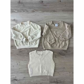 ザラキッズ(ZARA KIDS)のベビー服　長袖　冬服　3枚セット(ニット/セーター)