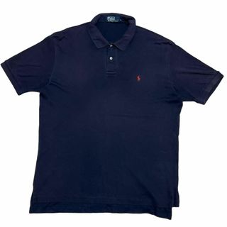 POLO RALPH LAUREN - ポロラルフローレン 半袖ポロシャツ 無地 ブラック ポニー 夏物古着h91