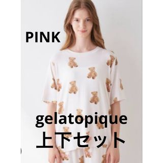 ジェラートピケ(gelato pique)のgelatopiqueジェラートピケ　ベアモチーフ　抗菌防臭　Tシャツ　パンツ(ルームウェア)