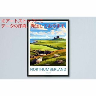 mz ポスター A3 (A4も可) ノーサンバーランド旅行 ウォールアートノーサ(印刷物)