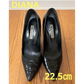 DIANA - 【ダイアナ　ブラック　ポインテッドトゥ　9㎝ヒール　22.5㎝　ハイヒール