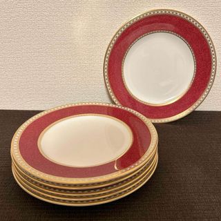 ウェッジウッド(WEDGWOOD)のウェッジウッド　ユーランダー　パウダールビー　デザートプレート　20.5cm(食器)