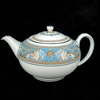 ウェッジウッド(WEDGWOOD)の△美品 ◆ ウェッジウッド　フロレンティーンターコイズ　ティーポット(グラス/カップ)