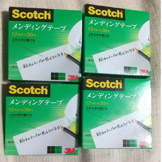 Cavilon（3M） - Scotch メンディングテープ 12mm×30m 3M 4個セット