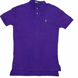 ポロラルフローレン(POLO RALPH LAUREN)のポロラルフローレン 半袖ポロシャツ 無地 パープル ポニー刺繍 夏物古着h95(ポロシャツ)