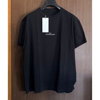 マルタンマルジェラ(Maison Martin Margiela)の黒52新品 メゾン マルジェラ リバースロゴ Tシャツ 半袖 メンズ ブラック(Tシャツ/カットソー(半袖/袖なし))