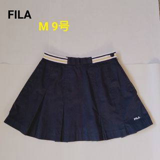 フィラ(FILA)のフィラ テニス スコート ネイビー 紺 M 9号 ポケット付 レトロ(ミニスカート)