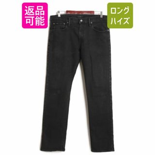 ラルフローレン(Ralph Lauren)のポロ ラルフローレン セルビッチ ブラック デニム パンツ 32 32 / 古着 ジーンズ ジーパン スリム ストレート ストレッチ 耳付き 黒カン 黒(デニム/ジーンズ)